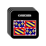 Bourgogne (Burgundy) - COUCHES Set of 4 Mini-Mousepad Coasters