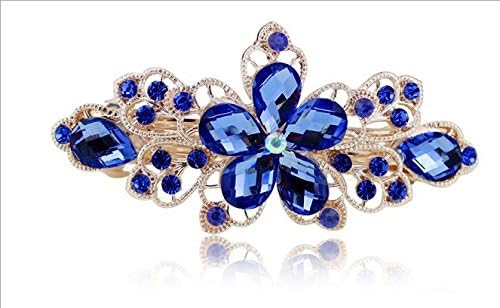 pride chrysanthemum Sunshinesmile sparkly rhinestones bridal headdress tiara crown (Sapphire)