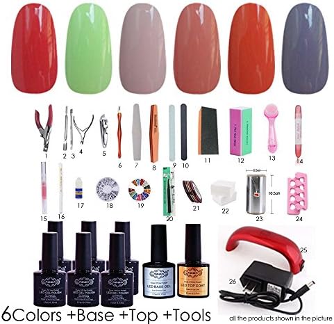 New Products Led Gel Polish Gel Polish Kit With Led Light Nail Art Tool Kit Set KADI#6-Q2