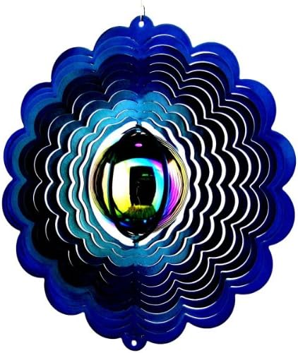 12" Gazing Ball - Color Fusion Teal/blue Starlight (Includes Gazing Ball), Made in the Usa, 18 Gauge Stainless Steel, Lifetime Rustproof Guarantee, Stainless Steel Gazing Ball.