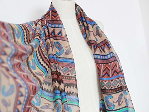 Sheer Viscose Aztec Pattern Tribal Scarf