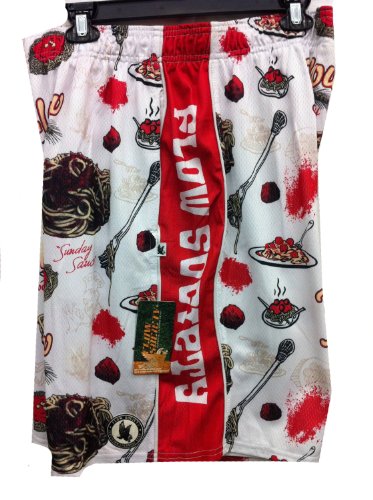 Authentic Lacrosse Gear Spaghetti Pasta Meatballs Lax Mesh Short Adult