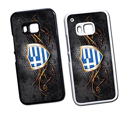 HTC ONE Griechenland Athen 2 Hard Tasche Hülle Case Cover Schutz Handy HTC ONE M8 Schwarz