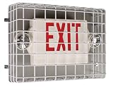STI 9740 Exit Sign Damage Stopper, Protective Coated Steel Wire Guard