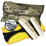 Web-Tex Military Boot Care Cleaning Kit 2 Brushes Polish Laces Original Multicam