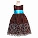 Kids Dream Brown Embroidered Easter Flower Girl Dress Girls 2T-12