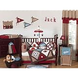 All Star Sports Baby Bedding - 9pc Crib Set