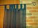 Navy Sheer 100% Cotton Gauze Tab Curtain, 44 inches X 104 inches