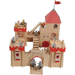 Amazon.com: Constructive Playthings Classic Wooden Castle Playset