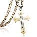Trendsmax Mens Chain Boys Stainless Steel Cross Pendant Necklace 5mm 22-30inches Byzantine Necklace