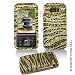 Rhinestones Shield Protector Case for Kyocera Laylo M1400 Zebra Stripes (Gold/Black) Full Diamond