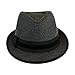 Cute Wool Blend Fedora Hat with Velvet Ribbon Trim and Flat Side Bow