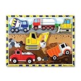 Melissa & Doug Construction Wooden Chunky Puzzle
