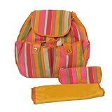 Mandarin Stripe Backpack Diaper Bag