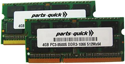 8GB Kit 2X 4GB Memory for Gigabyte GA-P55-UD5 Motherboard DDR3-8500 NON ECC DIMM RAM (PARTS-QUICK BRAND)