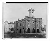 Historic Print (L): Library - City Hall & hose tower - Thomasville, Georgia