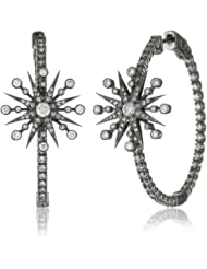 Colette Steckel "Galaxia" 18k Gold Starbursts Hoop Earrings