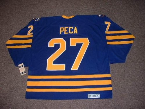 Buy MICHAEL PECA Buffalo Sabres 1995 CCM Vintage Throwback Away Hockey Jersey
