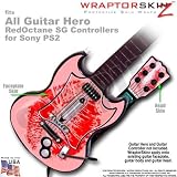 Big Kiss Red on Pink Skin by WraptorSkinz TM fits All Sony PS2 Guitar Hero SG Guitar Controllers (GUITAR NOT INCLUDED)