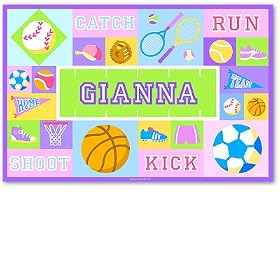 Olive Kids Bedding Personalized Game On Placemat Pink by Olive Kids