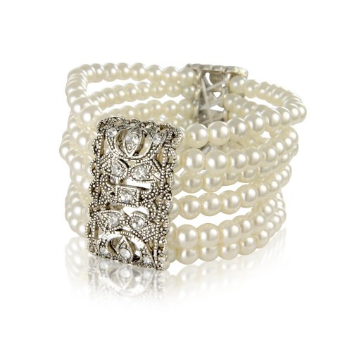 Pearl Vintage Costume Jewellery Fashion Bracelet – Includes Free UK Delivery – Includes beautiful jewellery gift bag a perfect present