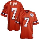 Mitchell & Ness Denver Broncos #7 John Elway Orange 1984 Silver Anniversary Authentic Throwback Jersey