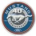 MUSTANG 40th ANNIVERSARY Round Collectible Vintage Nostalgic Tin Sign