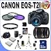 Canon EOS Rebel T2i 18 MP CMOS APS-C Digital SLR Camera with 3.0-Inch LCD and EF-S 18-55mm f/3.5-5.6 IS Lens & Canon 55-250 IS (2 Lens Kit!!!!) + 32GB Memory+ 2 Extra Batteries + Charger + 3 Piece Filter Kit + UV Filter + Full Size Tripod + Case +Accessory Kit