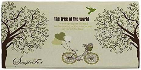 VVLuck Non-slip Rectangle Shaped Indoor Outdoor Hello Welcome Doormat Inside Outside Front Door Mat Cute Printed Carpet Floor Rug for Home Decoration Bicycle 17"x45"