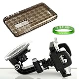 Windshield or Vent Car Mount Black Compatible with LG Thrill 4G Android Pho ....