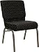 21'' Extra Wide Black Dot HERCULES&trade; Church Chair with 4'' Thick Seat - Goldvein Frame [FD-CH0221-4-GV-S0806-GG]