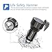 Car Charger, CHGeek 36W 4.8A Rapid Dual USB Car Charger 3 in 1 Metal Car Power Adapter with Emergency Escape Hammer Cutter for iPhone 7 6S 6 Plus 5S, Samsung Galaxy,LG G5,HTC,Nexus 5X 6P,iPad -Gray