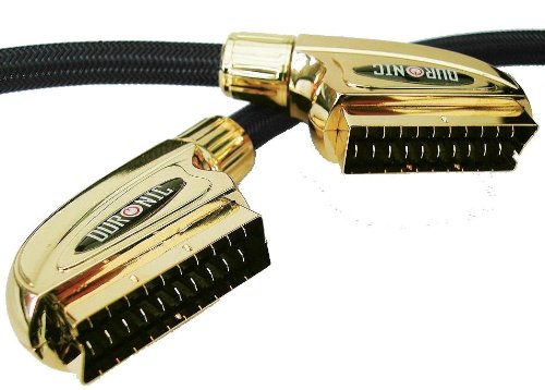Duronic 1M SCART lead Goldspec 24k Gold plated High Speed Shielded Scart to scart lead - 1 Metre