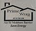 Prime Wrap PR-45150 Woven Polyethylene House Wrap, 4.5 x 150-Foot, White