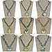 Multi Stranded Diamante CZ Rope Metallic Glass Bead Chain Gem Necklace Pendants