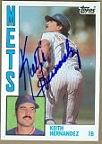 Keith Hernandez Autographed/Hand Signed baseball card (New York Mets) 1984 Topps #120 (67)