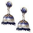 Gifts for Valentine Day Silver Enamel Earrings 1.25 inches (erg159)
