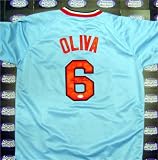 Tony Oliva Autographed/Hand Signed MLB Baseball Jersey (Minnesota Twins #6) (size L) James Spence Au