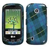 MyBat LG Cosmos Phone Protector Cover - Blue Plaid Weave