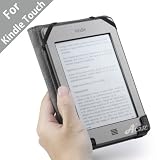Acase(TM) Kindle Touch Leather Case (Black) for 4th Generation 6" Kindle Touch Wi-Fi/3G w/o Keyboard
