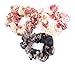 Cloris 3 Pieces Chiffon Floral Ponytail Holder Hair Scrunchies Assorted Colors