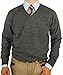 Luciano Natazzi Mens Sweater V-Neck Merino Wool Pullover Cashmere Touch Trim Fit