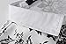 SSLR Men's Flower Buttondown Short Sleeve Shirt (Medium, White Black)