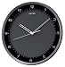 Seiko Wall Clock Quiet Sweep Second Hand Clock Black Metallic Case
