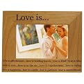 Wood Quote Frame "Love is..." - Honey