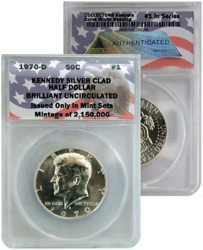 CollecTons Keepers #1: 1970-D Kennedy Silver Half Dollar Certified in Exclusive ANACS Brilliant Uncirculated Holder