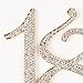 Ella Celebration 18 Cake Topper for 18th Birthday Party Gold Crystal Rhinestone Decoration (Gold)