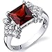 Princess Cut 2.00 carats Garnet CZ Diamond Ring in