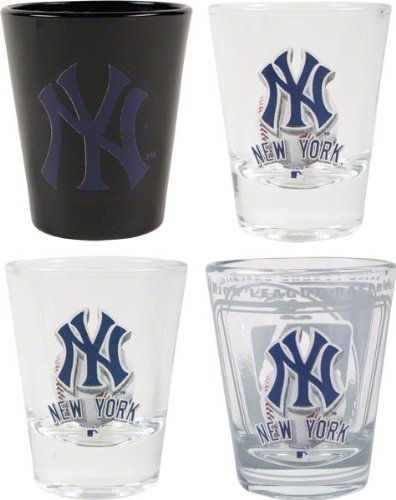 New York Yankees 3D Logo Shot Glass Set