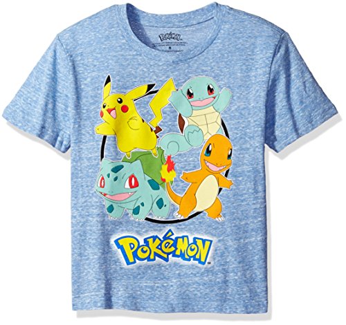 Pokemon Big Boys' Short Sleeve T-Shirt Shirt, Royal Snow, Small/8